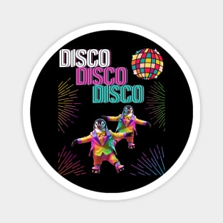 DISCO PENGUIN ROLLER SKATING DANCING Magnet